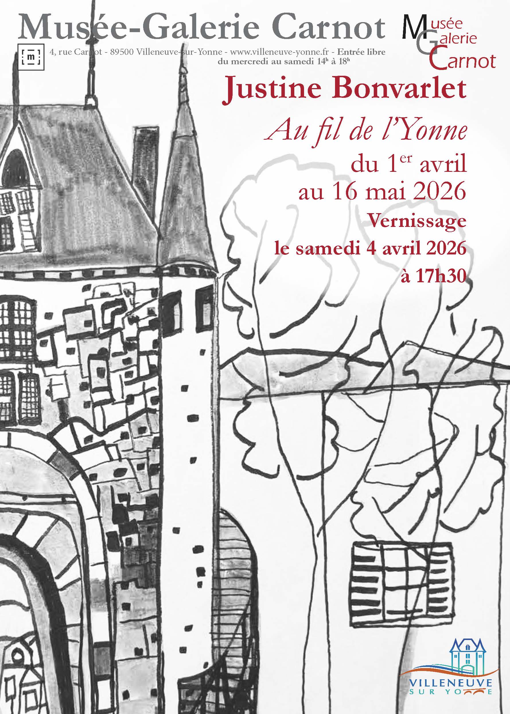 Vernissage de l'exposition "Au fil de l’Yonne" de Justine Bonvarlet