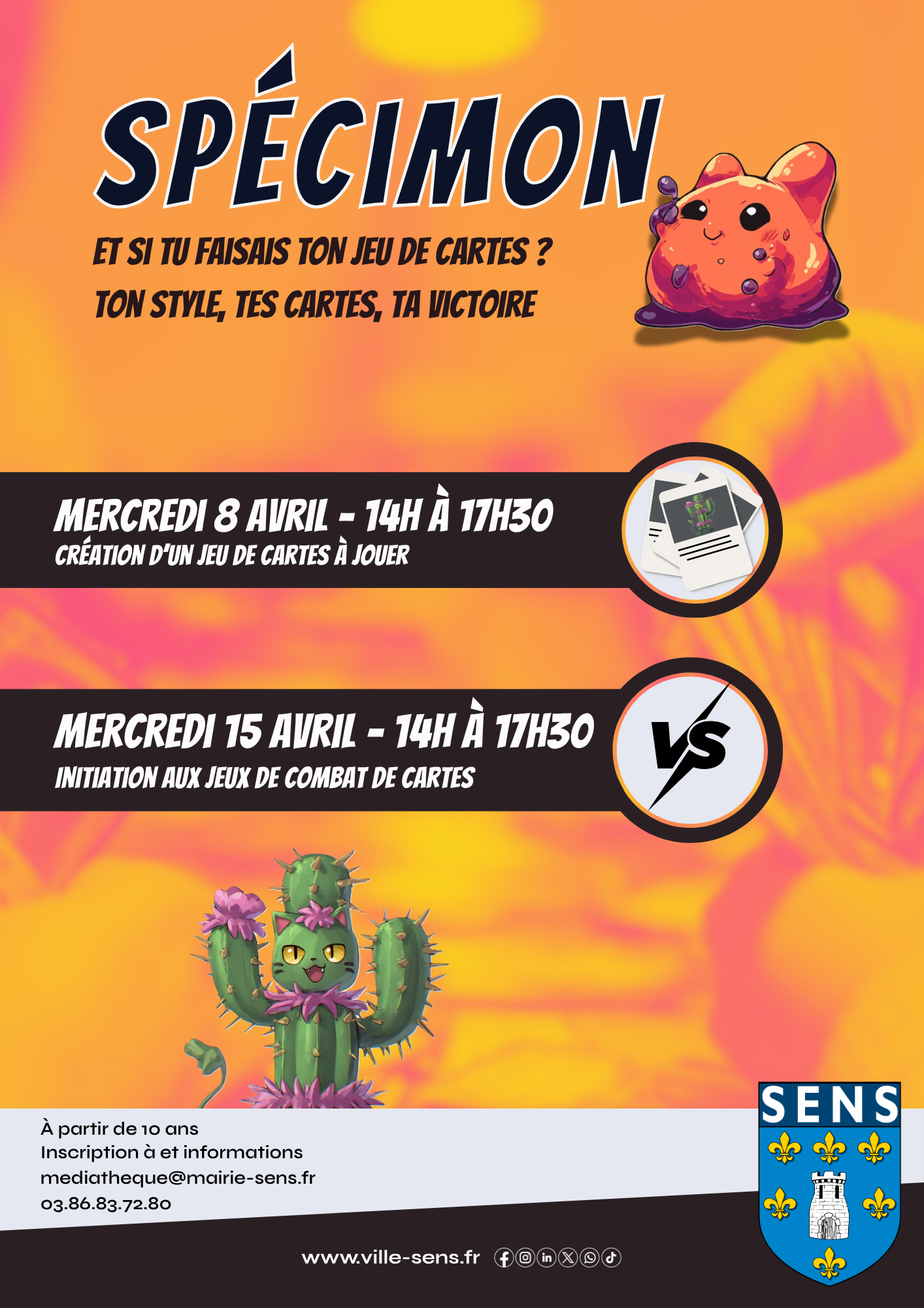 Spécimon, cartes à jouer