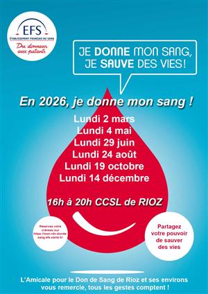 Don du sang à Rioz