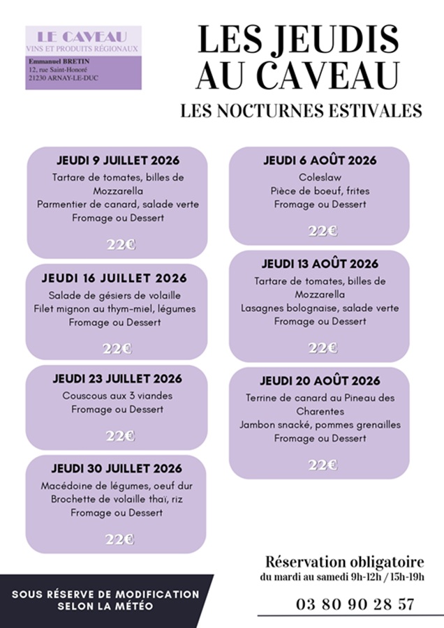 Les jeudis au Caveau