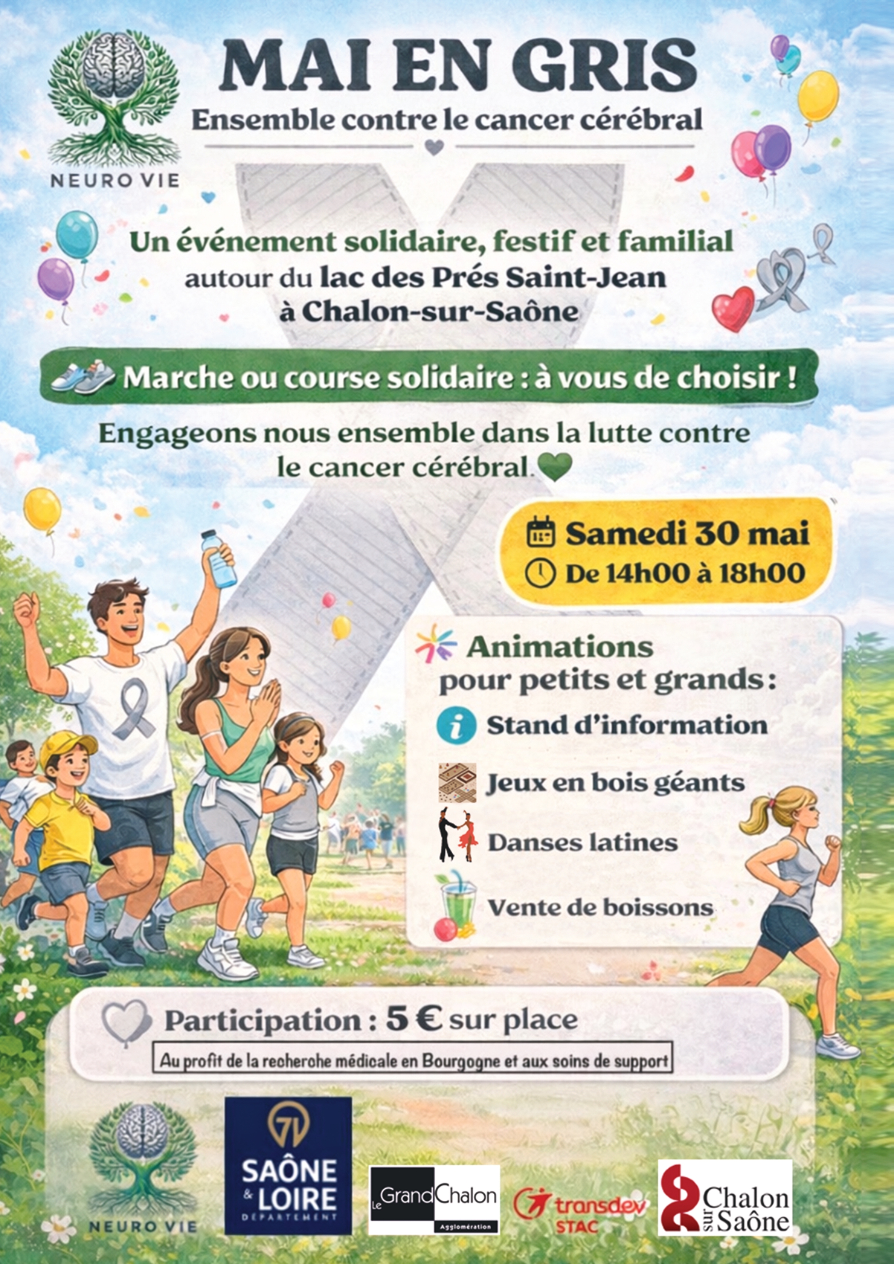 Élan de vie mois du cancer cérébral
