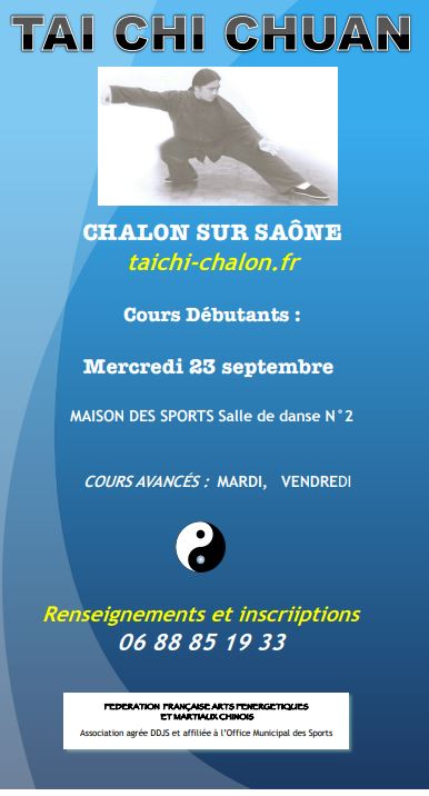Inscriptions aux cours de tai chi chuan