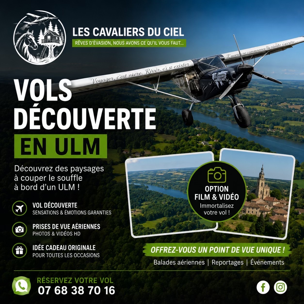 Vols découverte en ULM Multiaxes