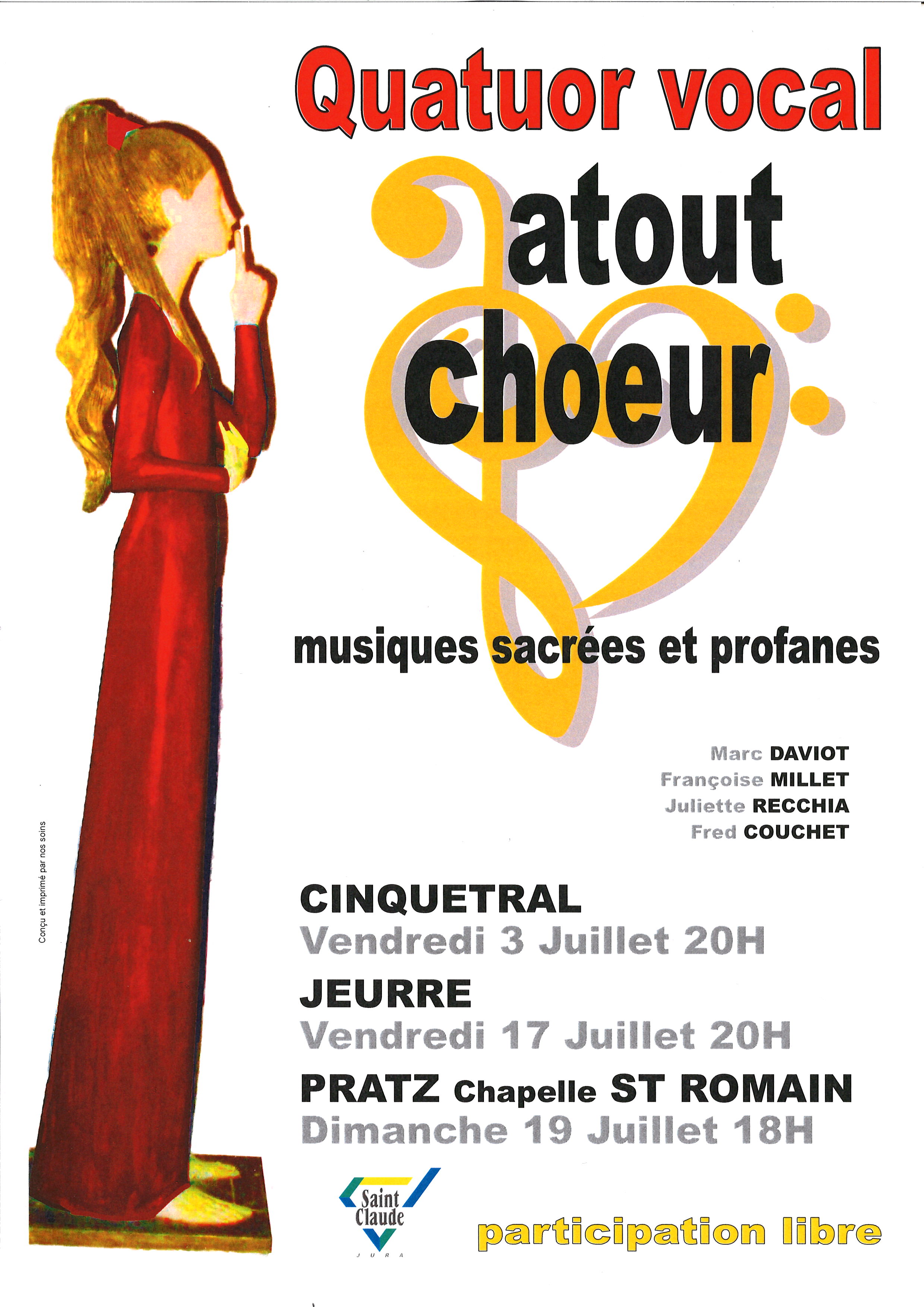 Atout Chœur - Musique sacrées - profanes : Tour de Chant 2026