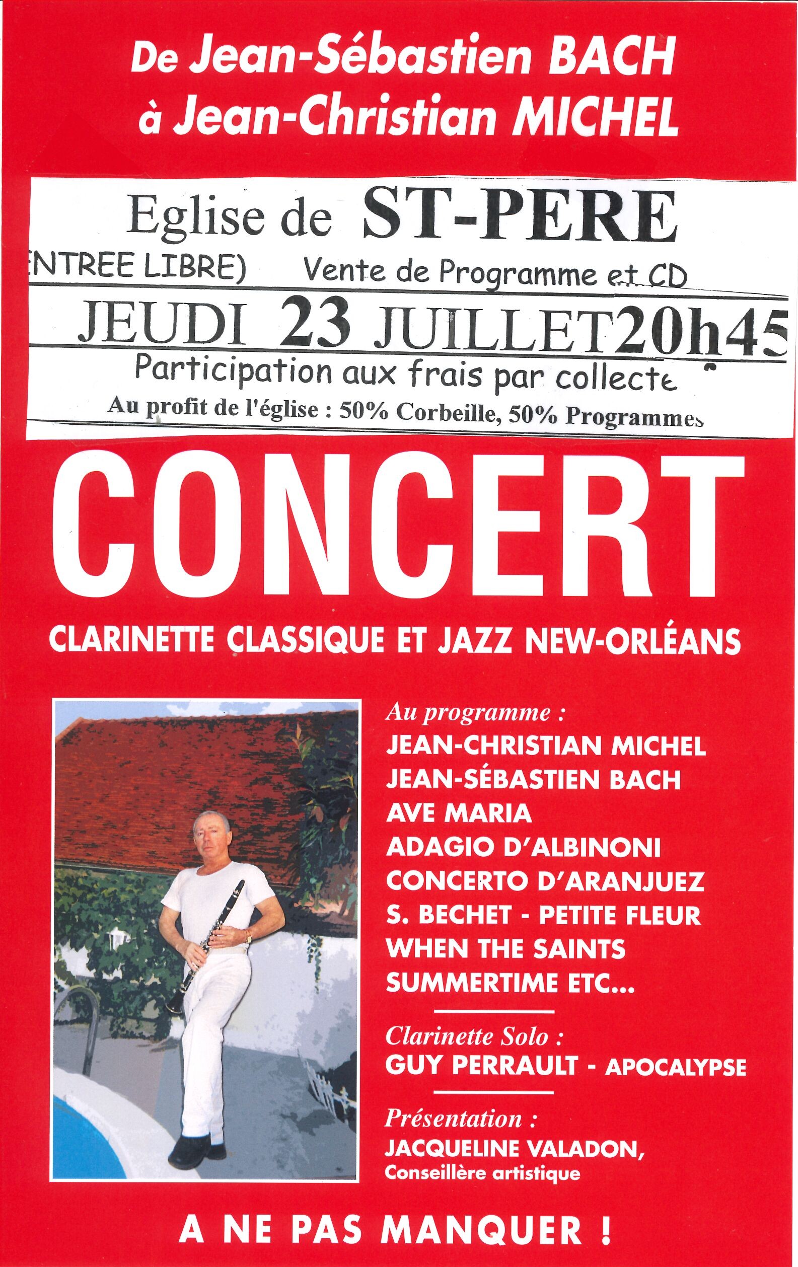 Concert clarinette classique et jazz New-Orléans