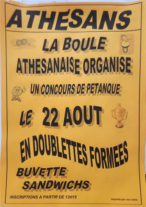 Concours de p&eacute;tanque