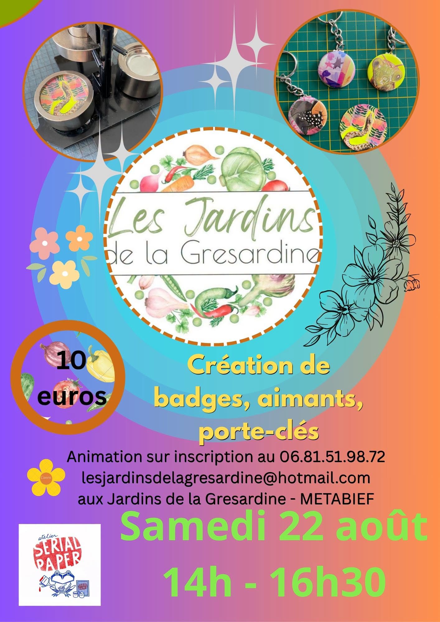 Création de badges, aimants, porte-clés