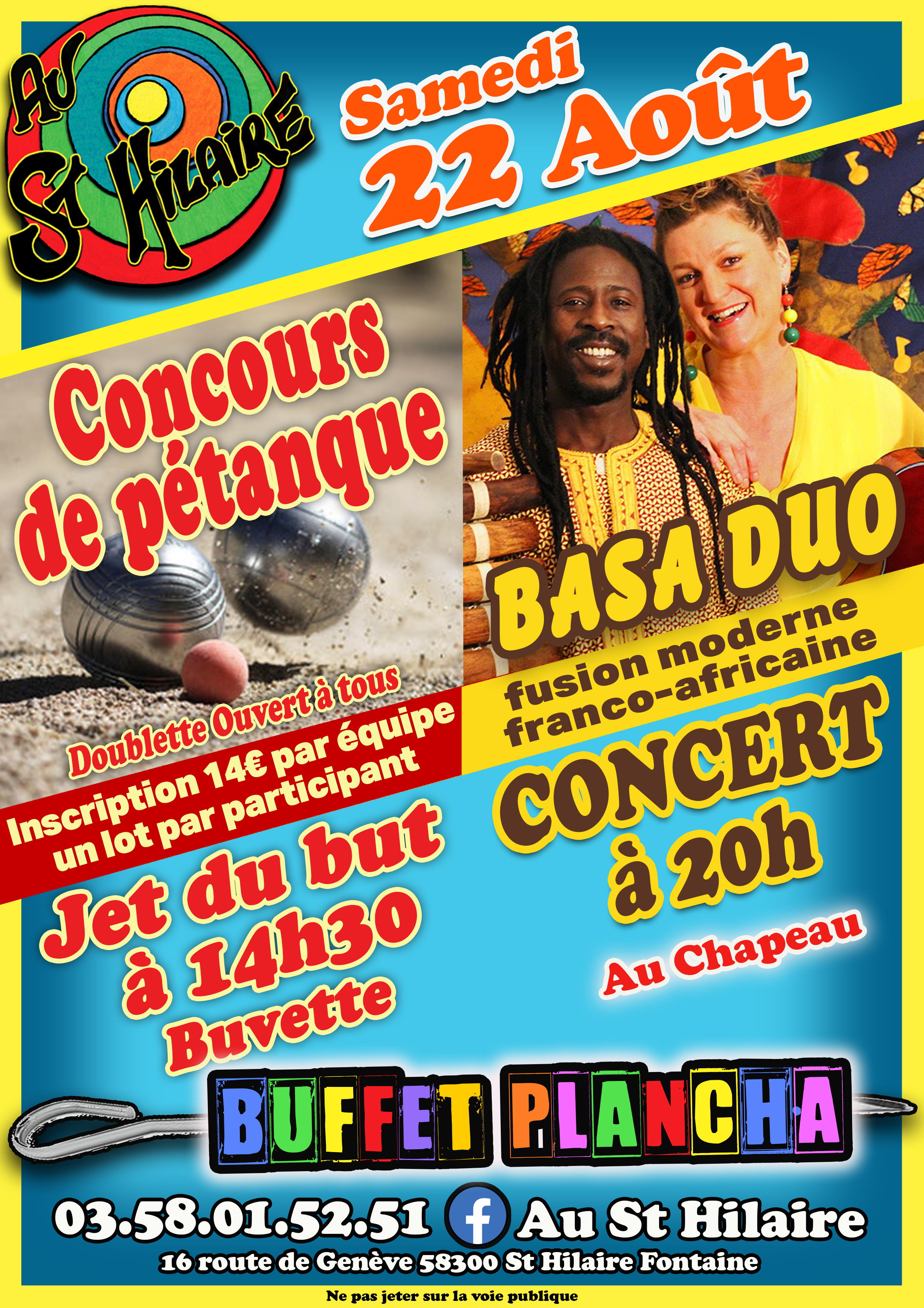 Pétanque puis soirée concert