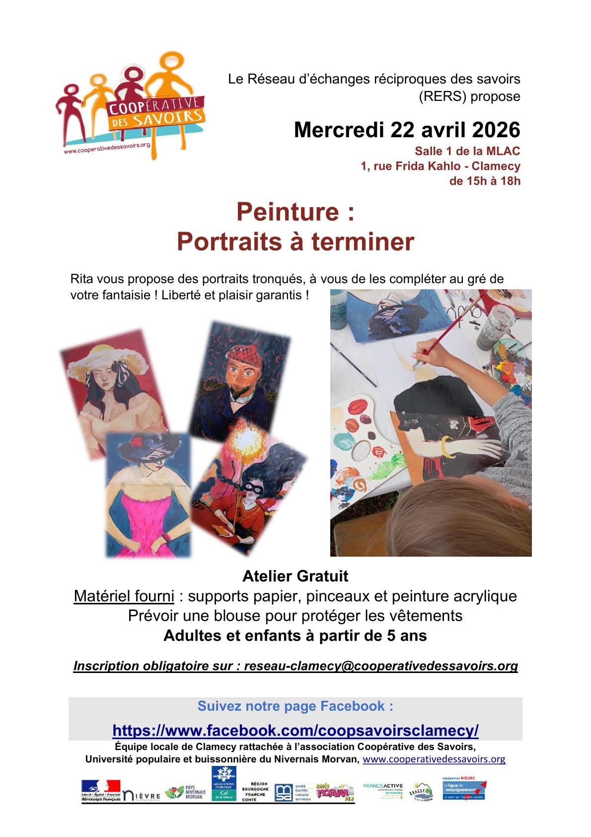 Peinture : Portraits à terminer
