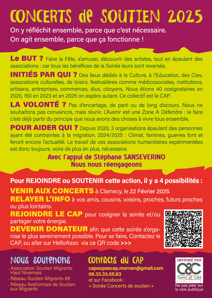 22 fév 2025 Concert soutien 2025 asso solidarité migrants verso