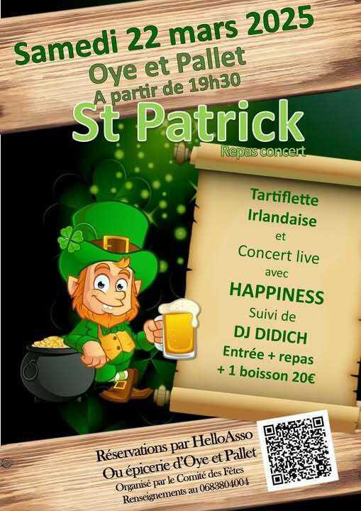22 mars - Saint Patrick - Oye et Pallet