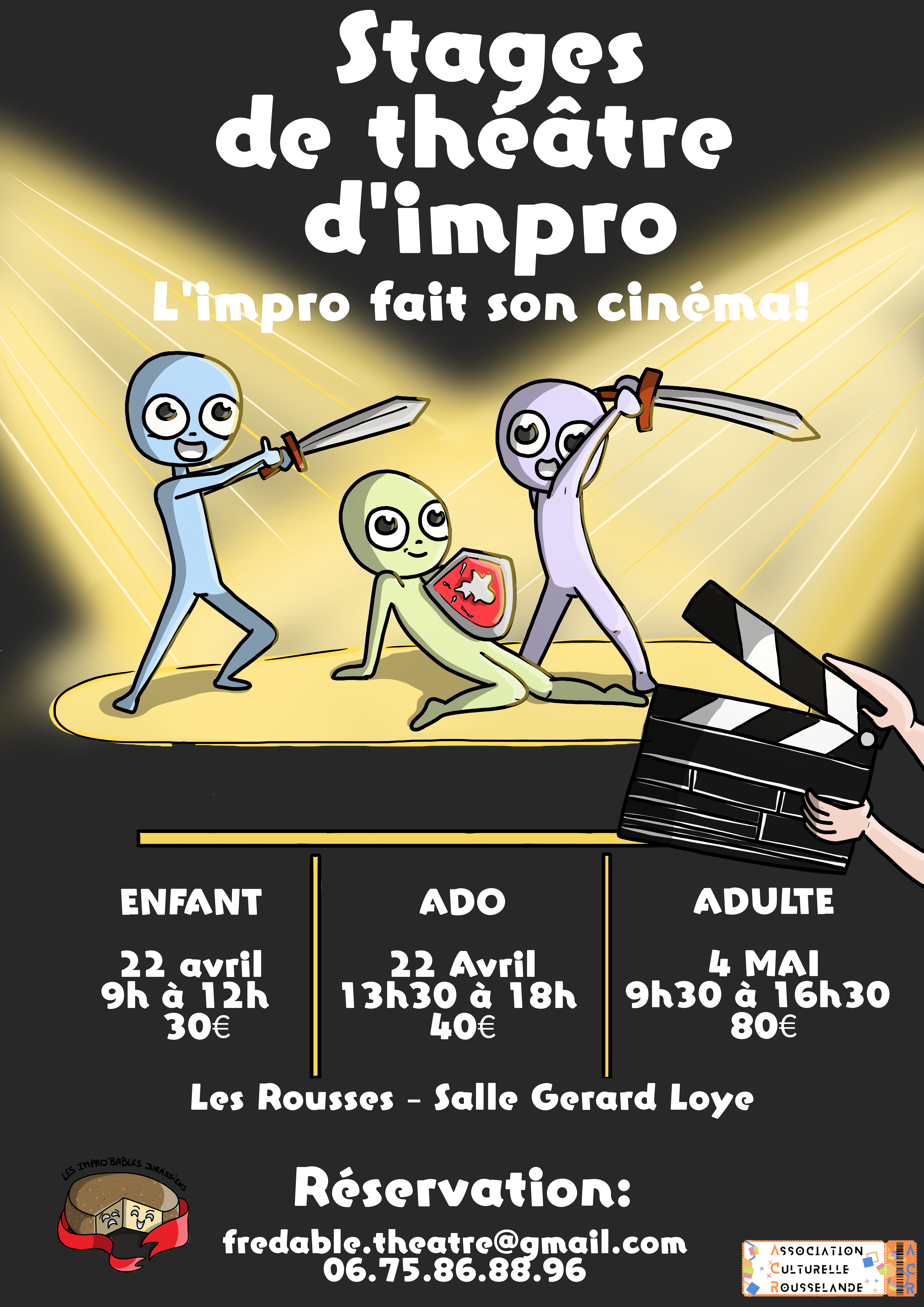 Stage de théâtre d'impro - L'impro fait son cinéma!