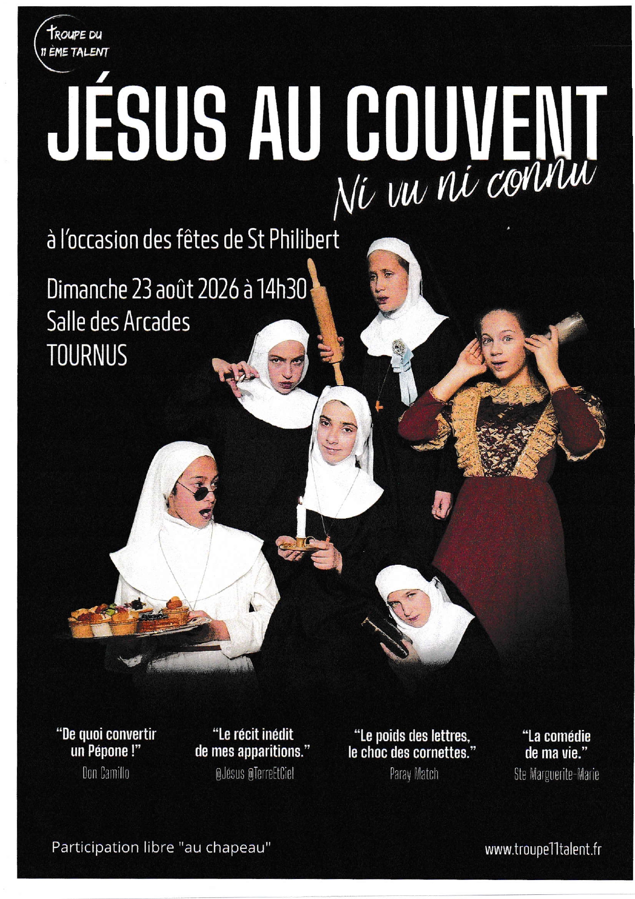 Théâtre : Jésus au couvent, ni vu ni connu