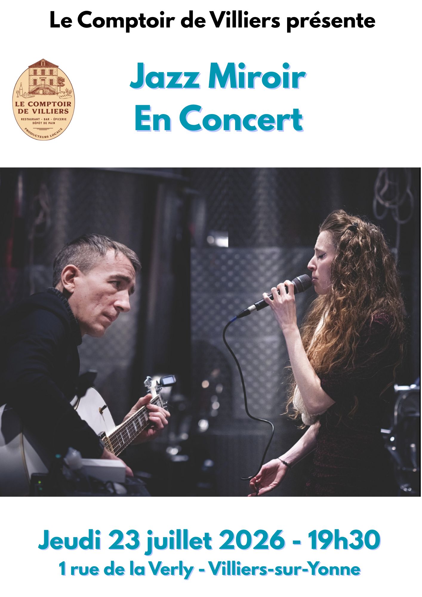 Le Comptoir de Villiers présente :  Miroir - Concert Jazz