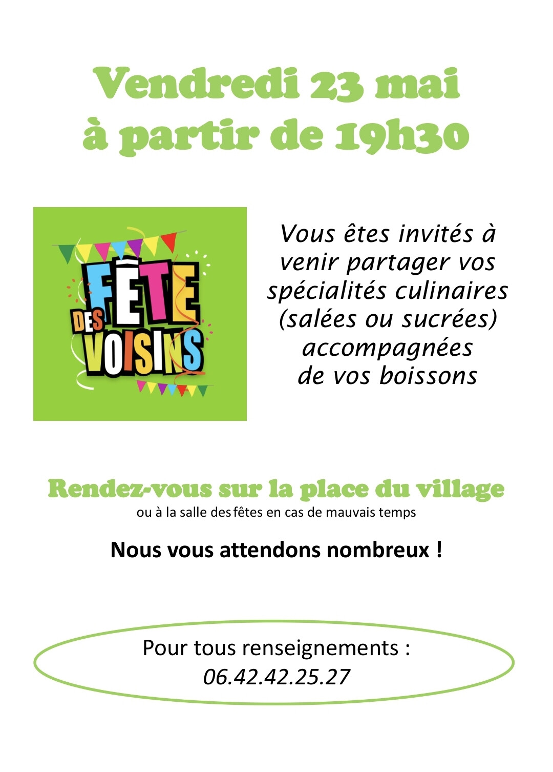 FÊTE DES VOISINS A VILLIERS-SUR-YONNE