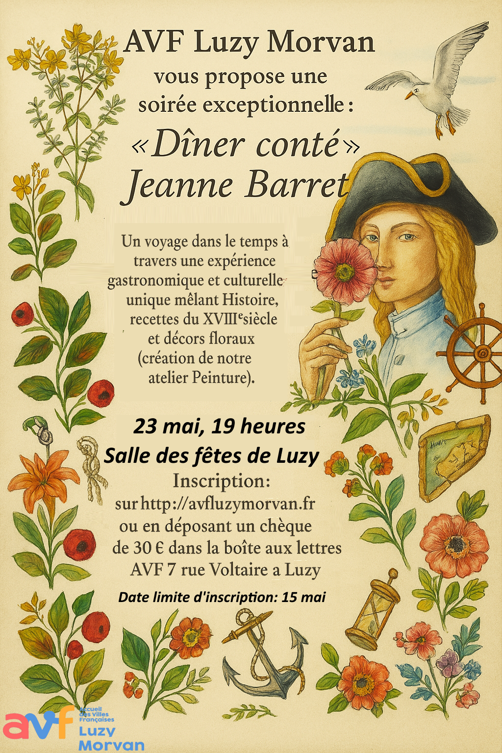 Dîner conté sur Jeanne Barret