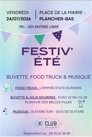 Festiv'été à Plancher-Bas - Soirée burger avec "Guitare Sun"
