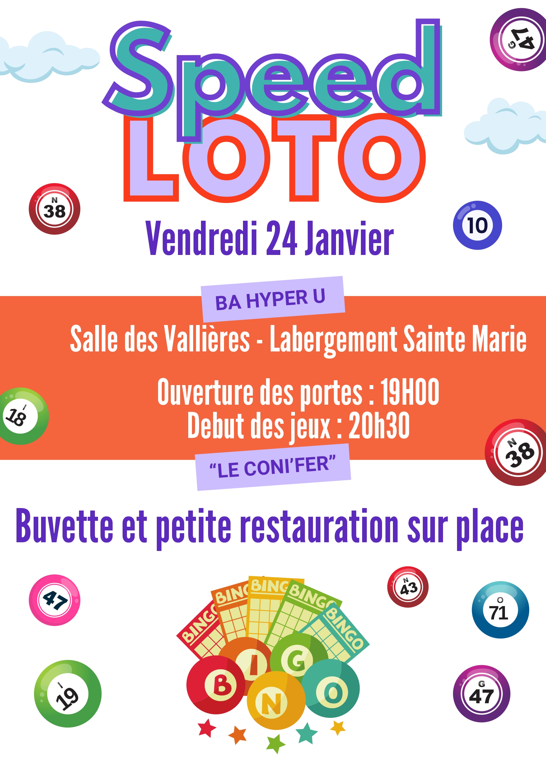 24 janvier -Affiche Loto Conifer