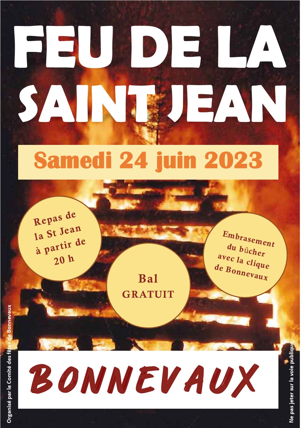 24 juin - feu de la saint jean - Bonnevaux