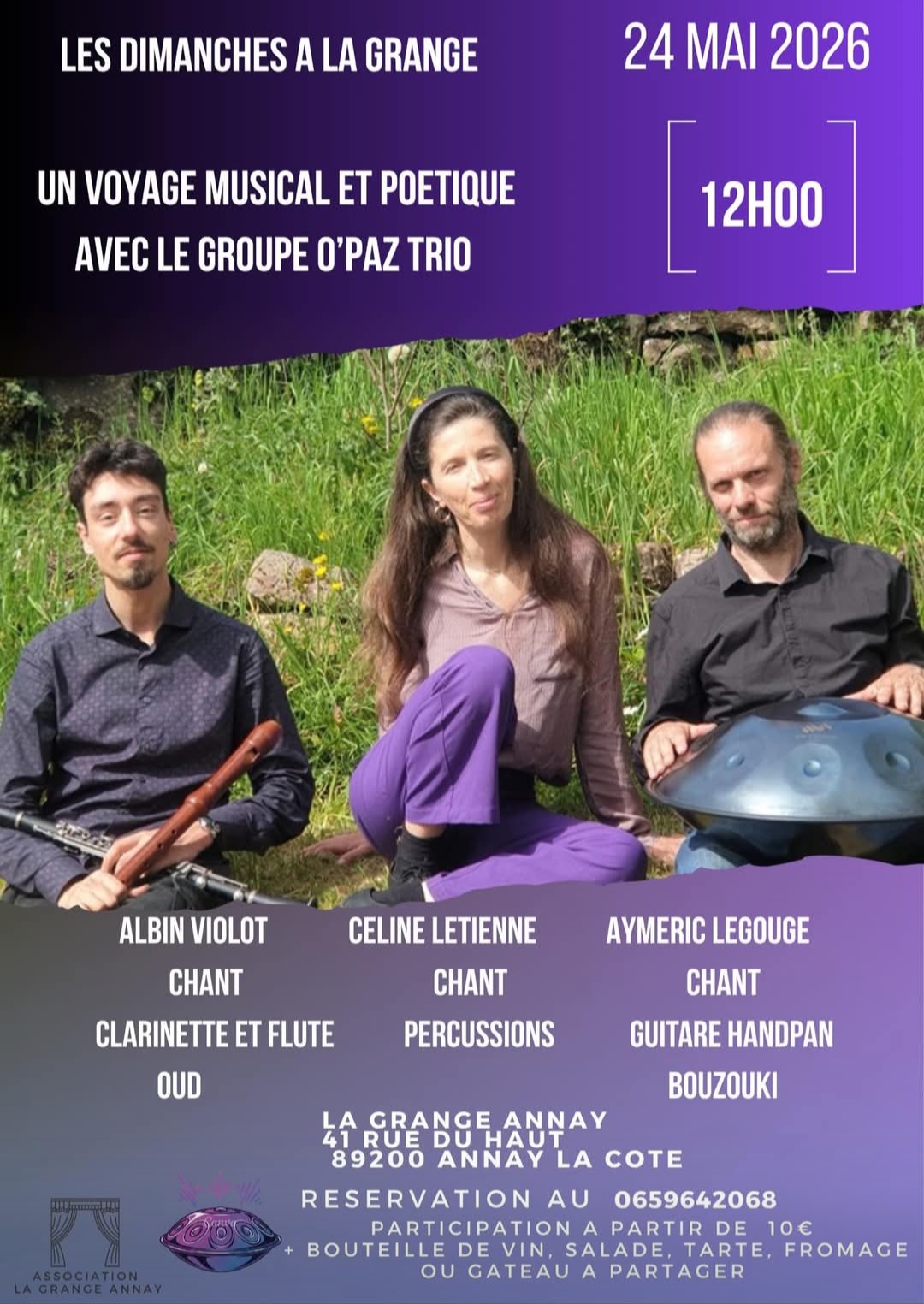 Un voyage musical et poétique avec O'Paz Trio