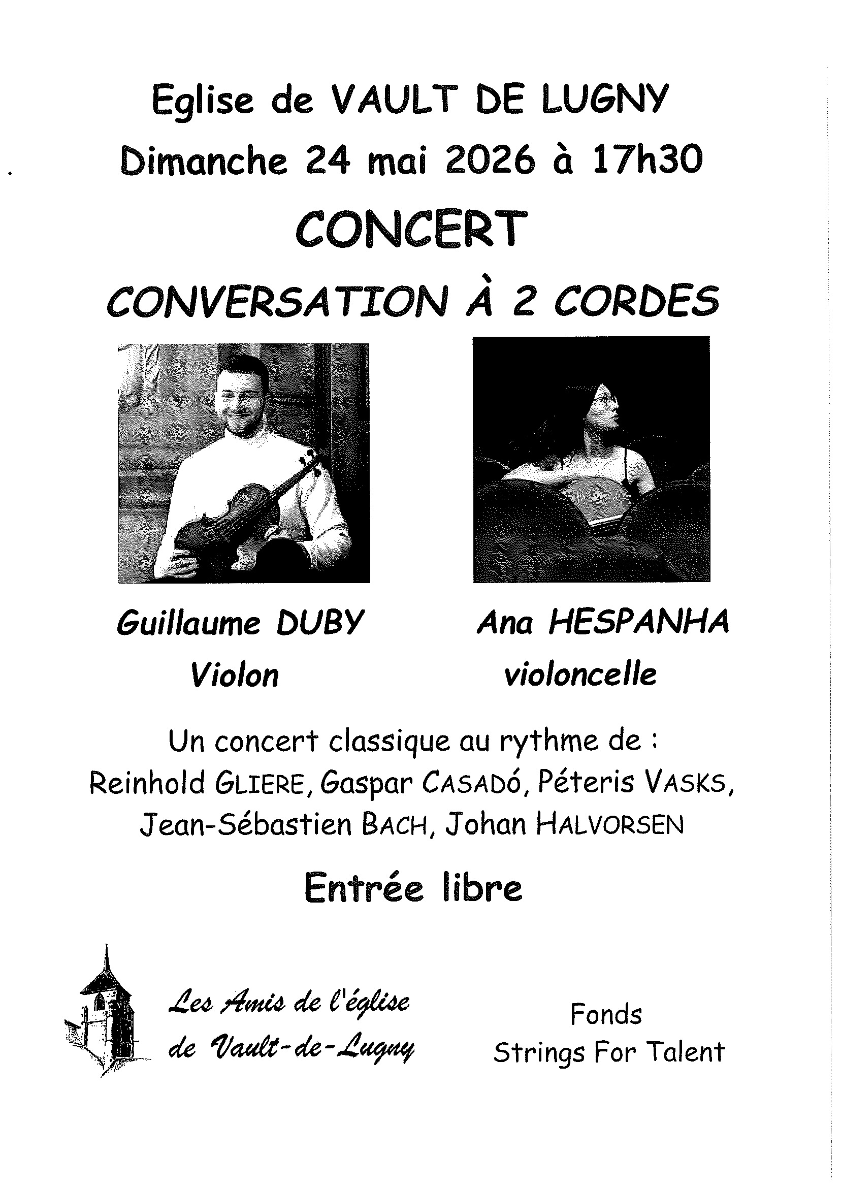 Concert, conversation à 2 cordes