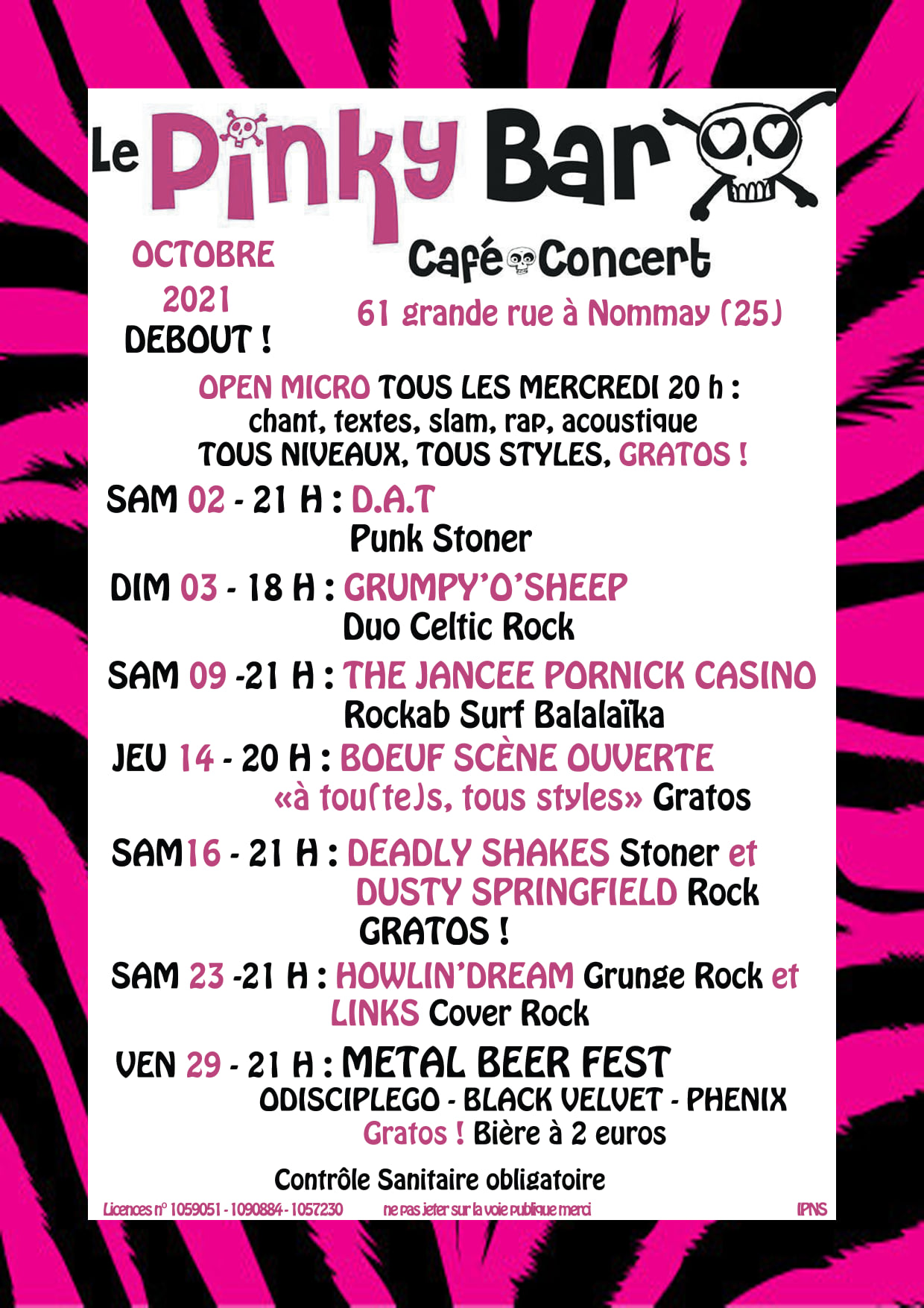 Programmation octobre
