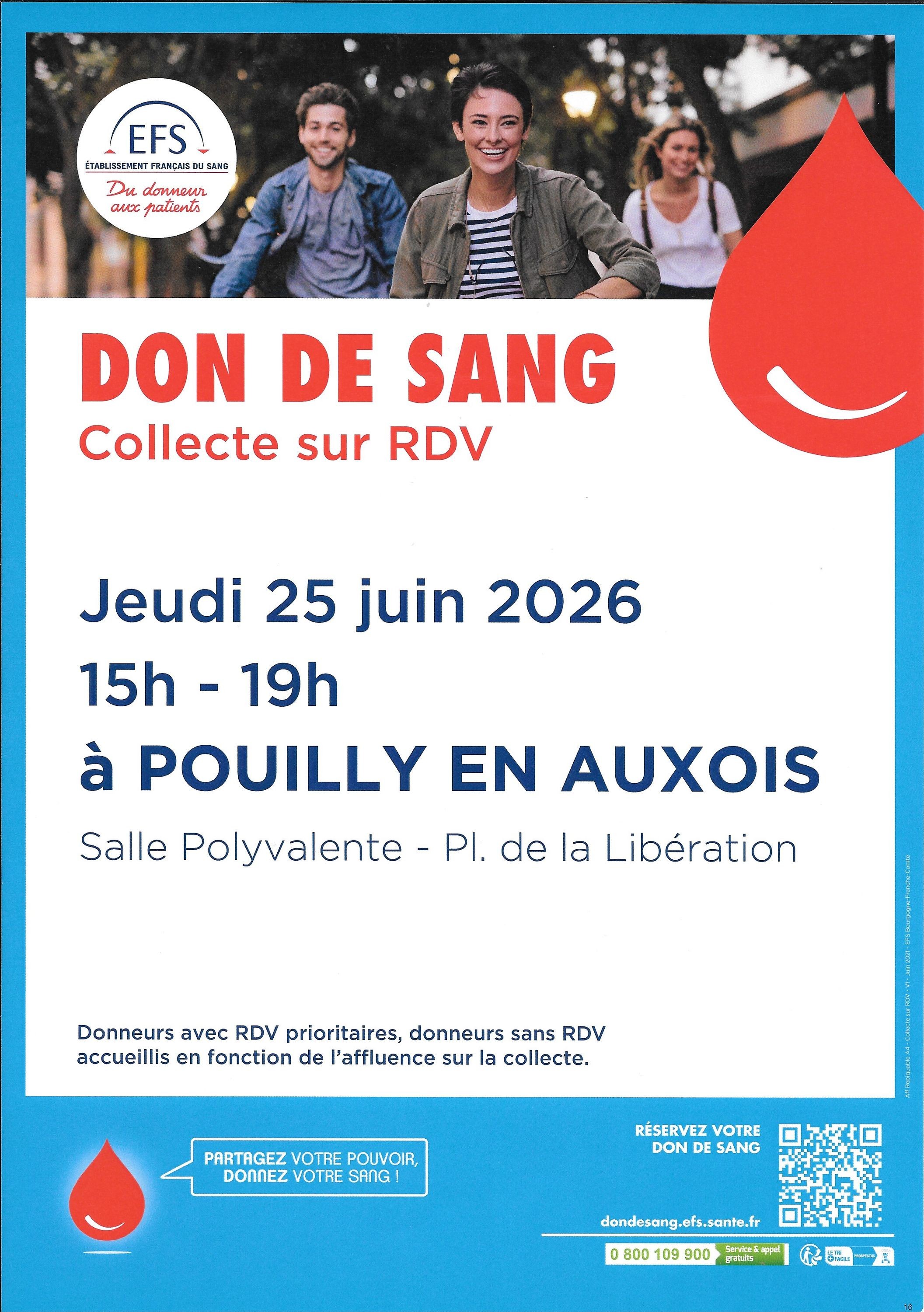 Don de sang- Pouilly en Auxois