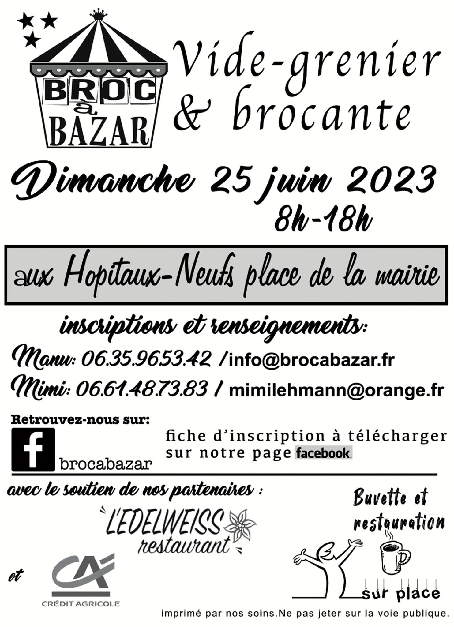 25 juin - Brocante - Hôpitaux Neufs
