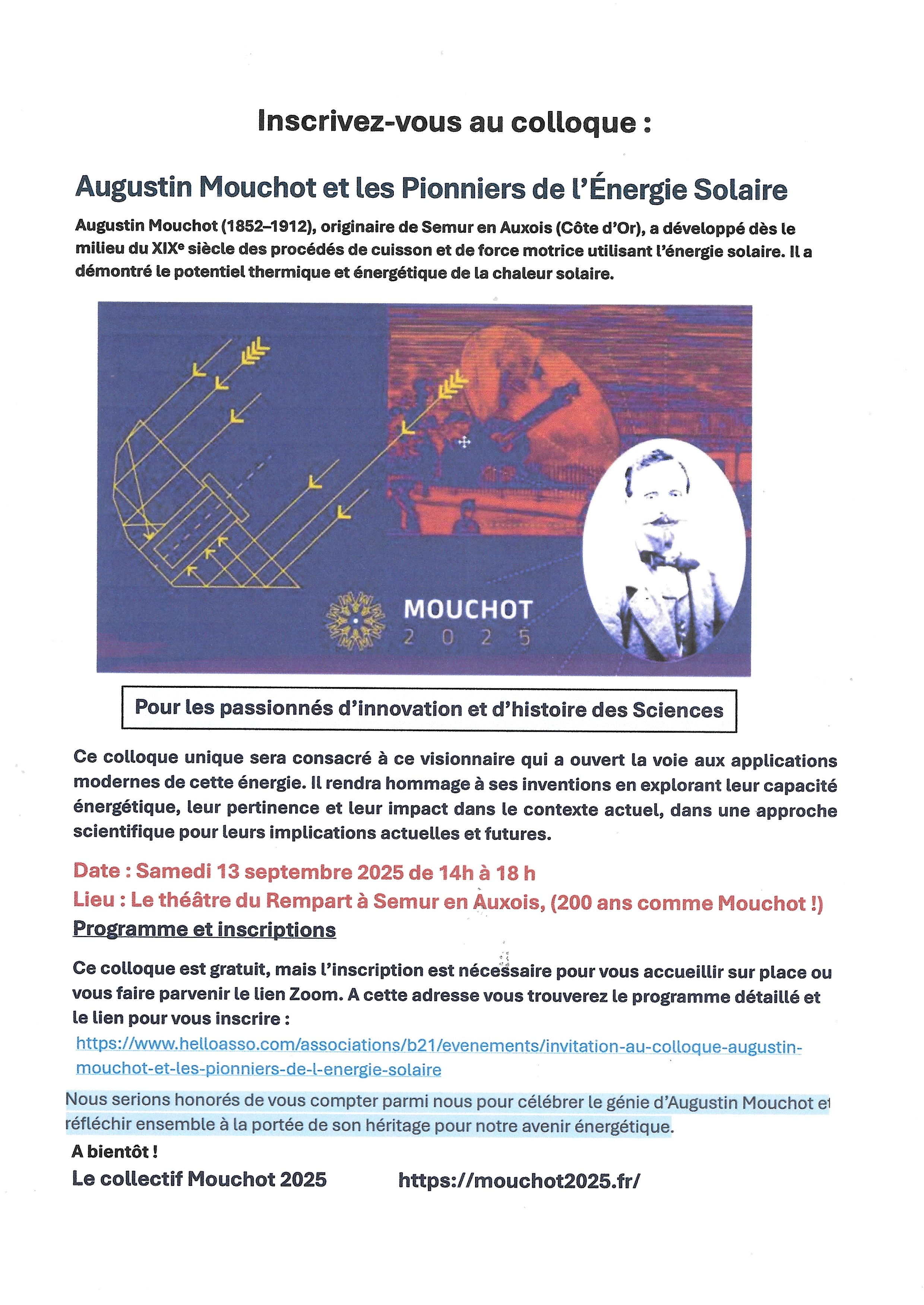 Colloque Mouchot