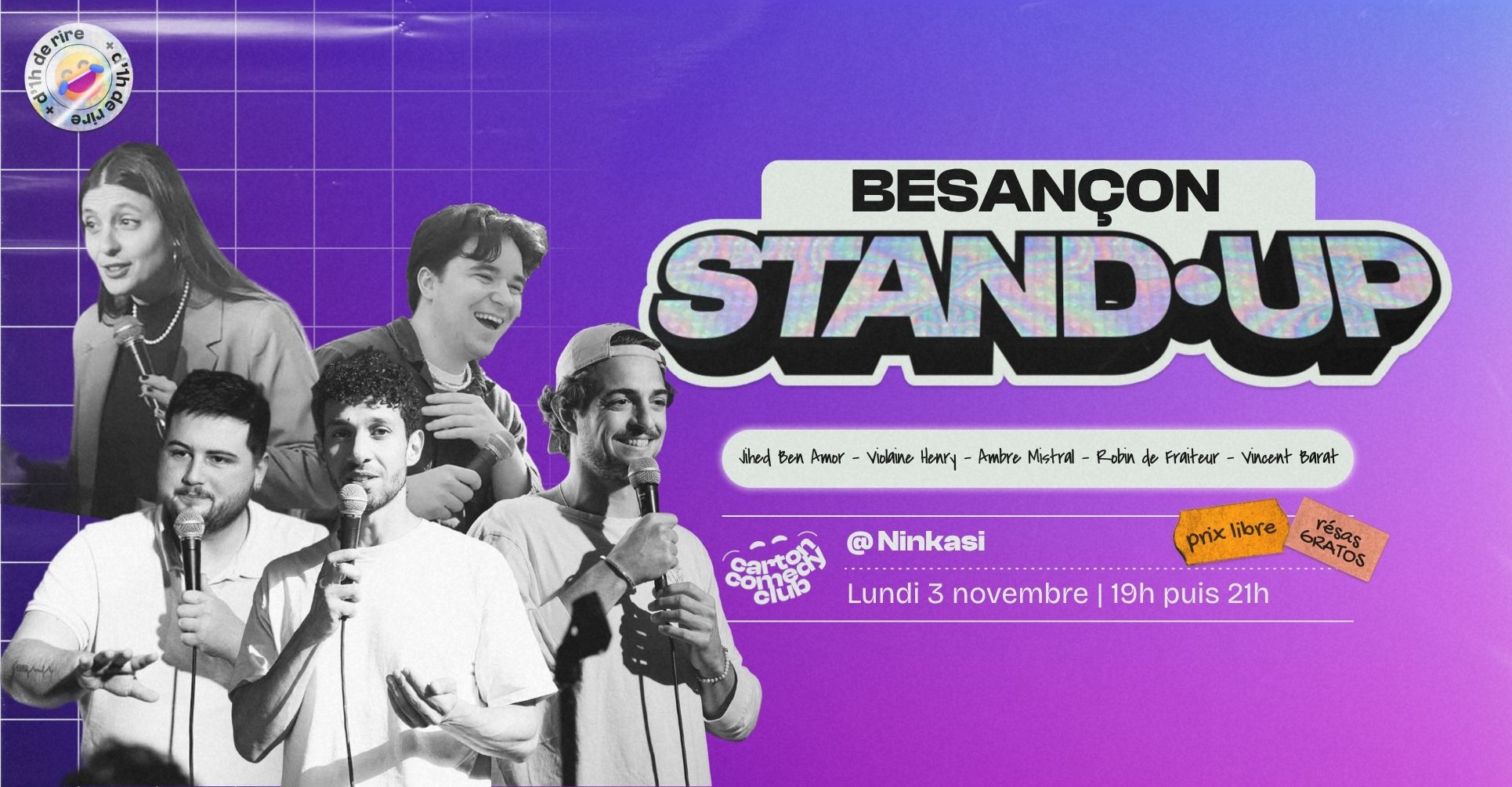 Line-up du 3 novembre