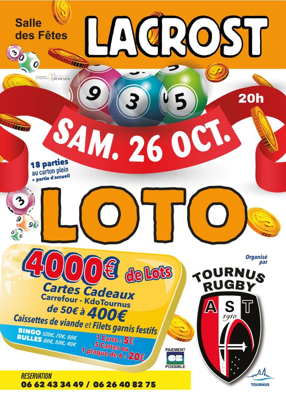 26 - 26 oct loto lacrost rugby