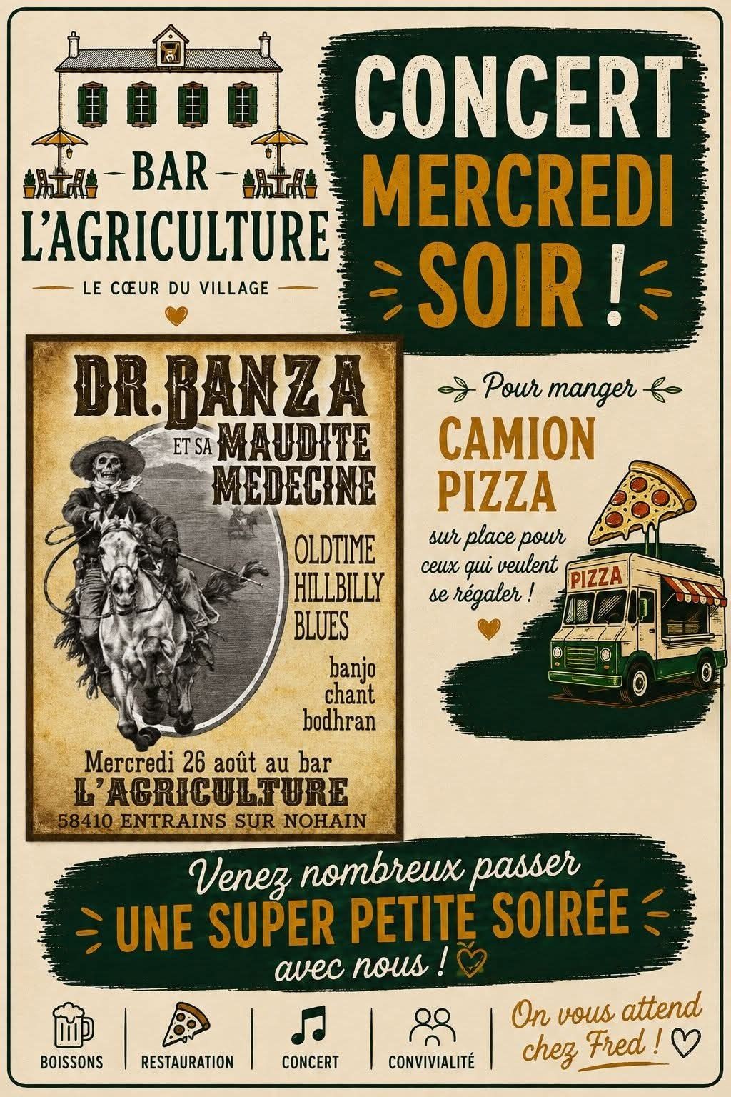 Concert Dr. Banza et sa Maudite Médecine à Entrains-sur-nohain — le 26 août 2026