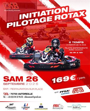 Initiation pilotage rotax au karting CKB
