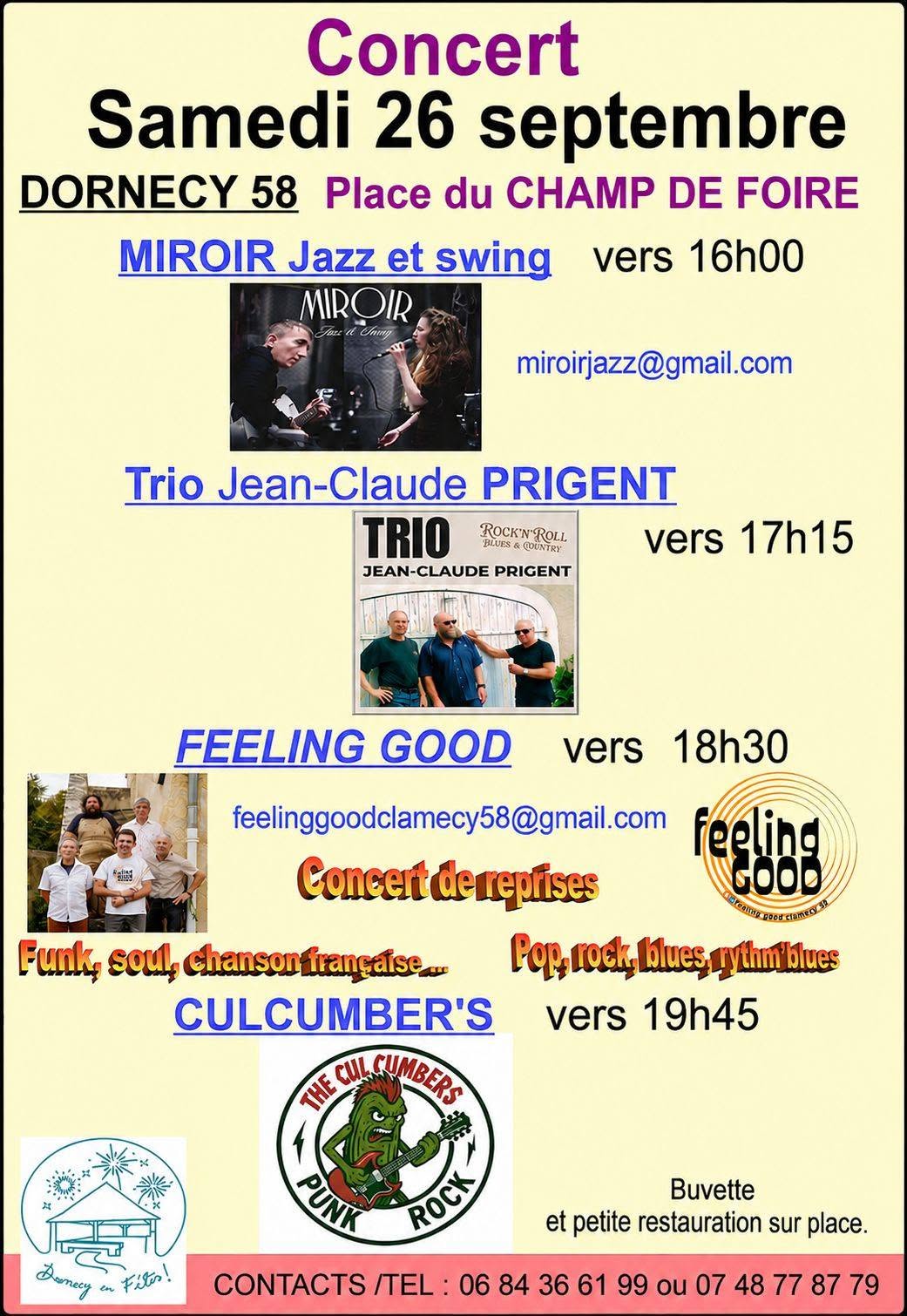 Dornecy en fête : 4 Groupes - 4 Concerts !