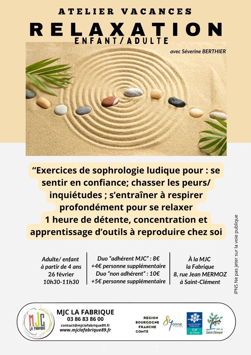 Atelier relaxation enfant/adulte