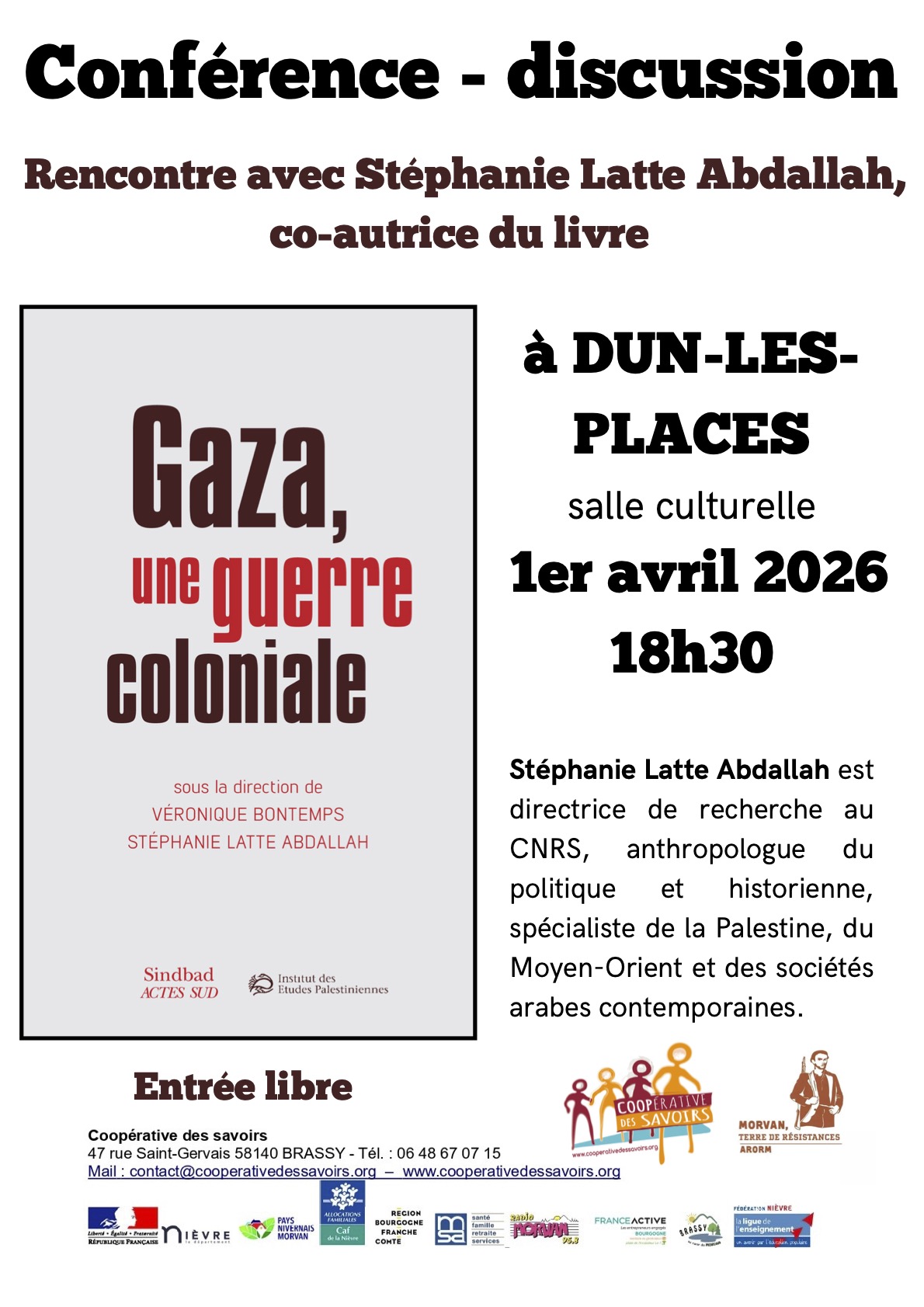 Gaza une guerre coloniale : conférence et discussion
