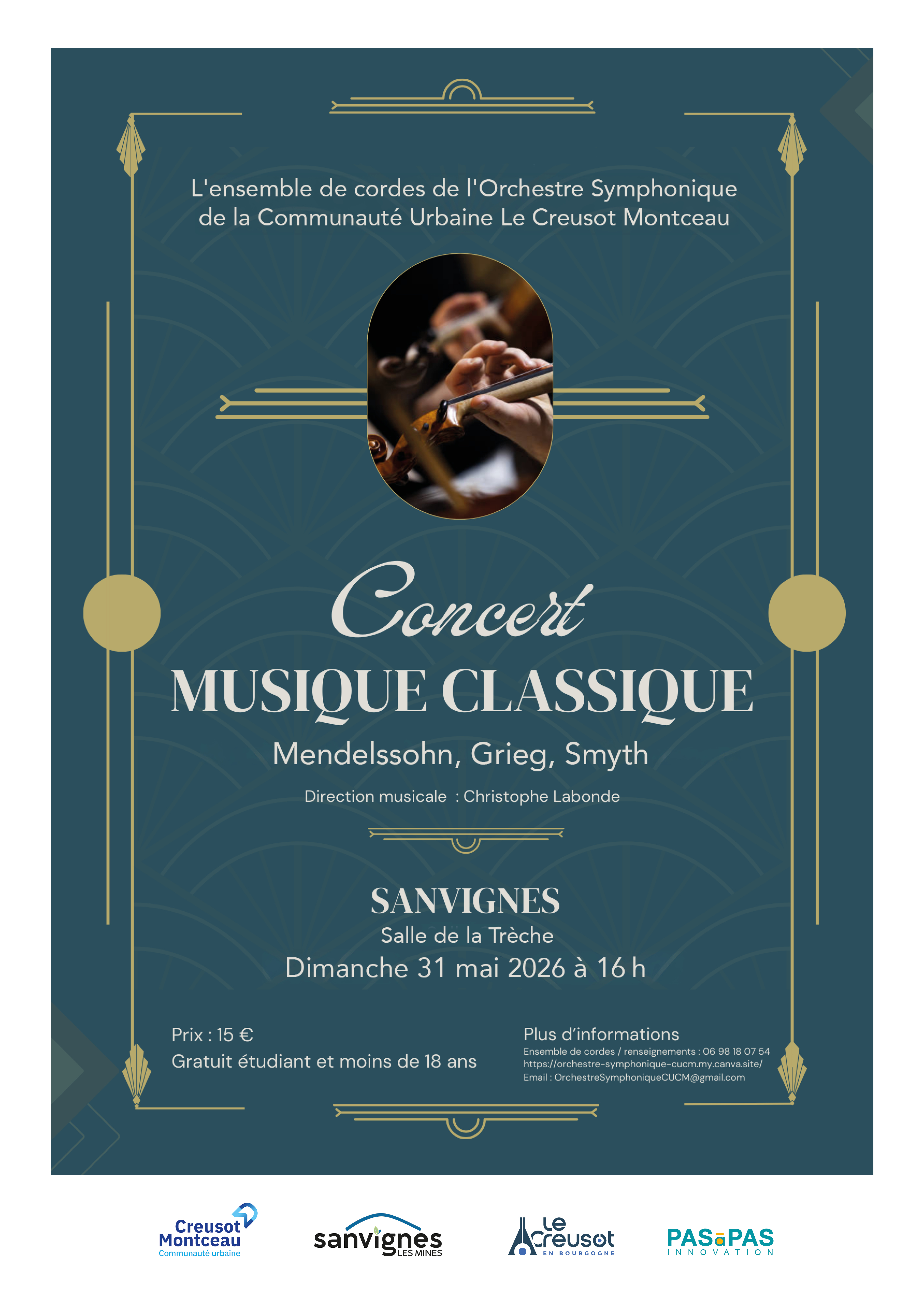 Concert de musique classique orchestrale