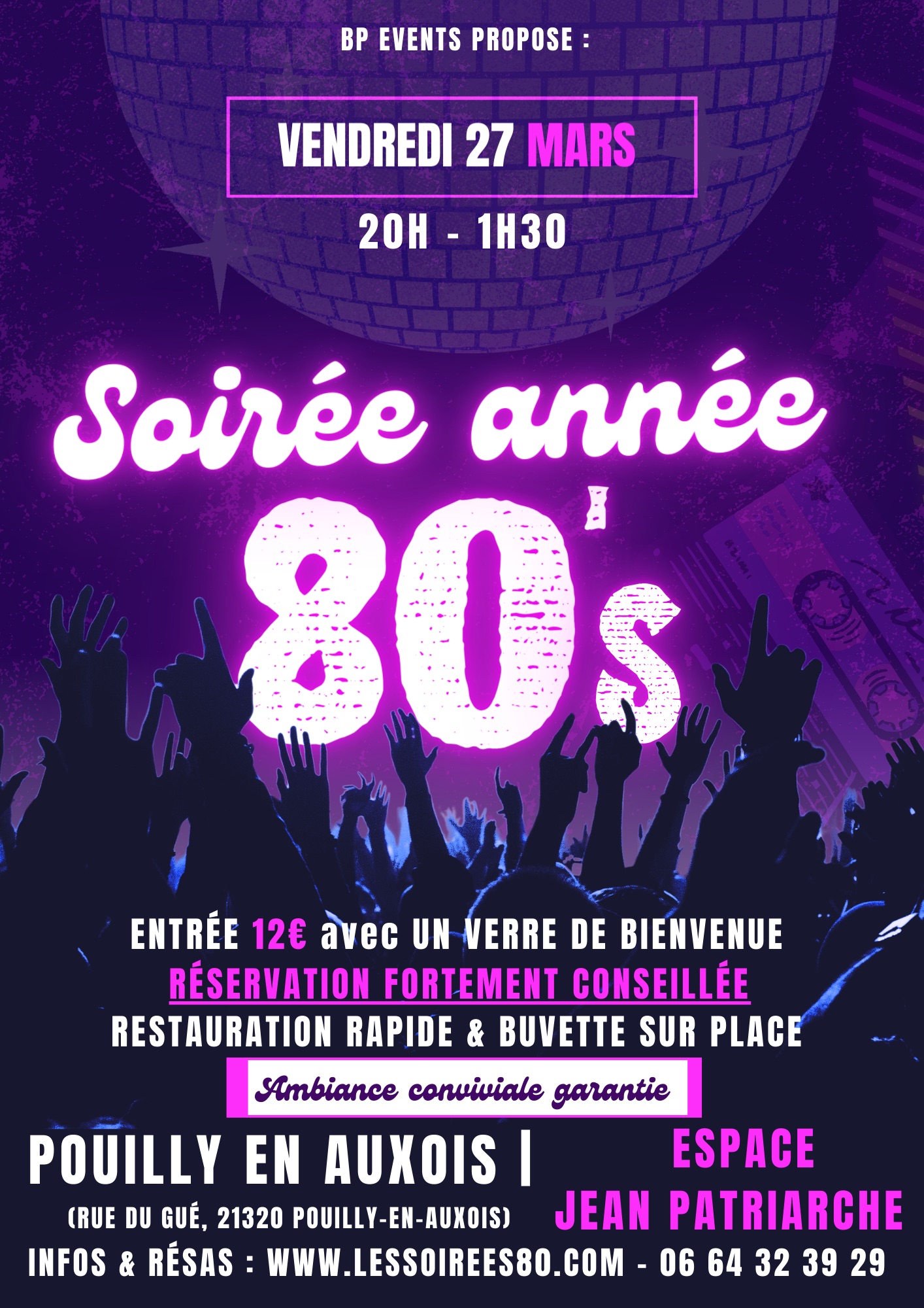 Soirée année 80's-Pouilly en Auxois