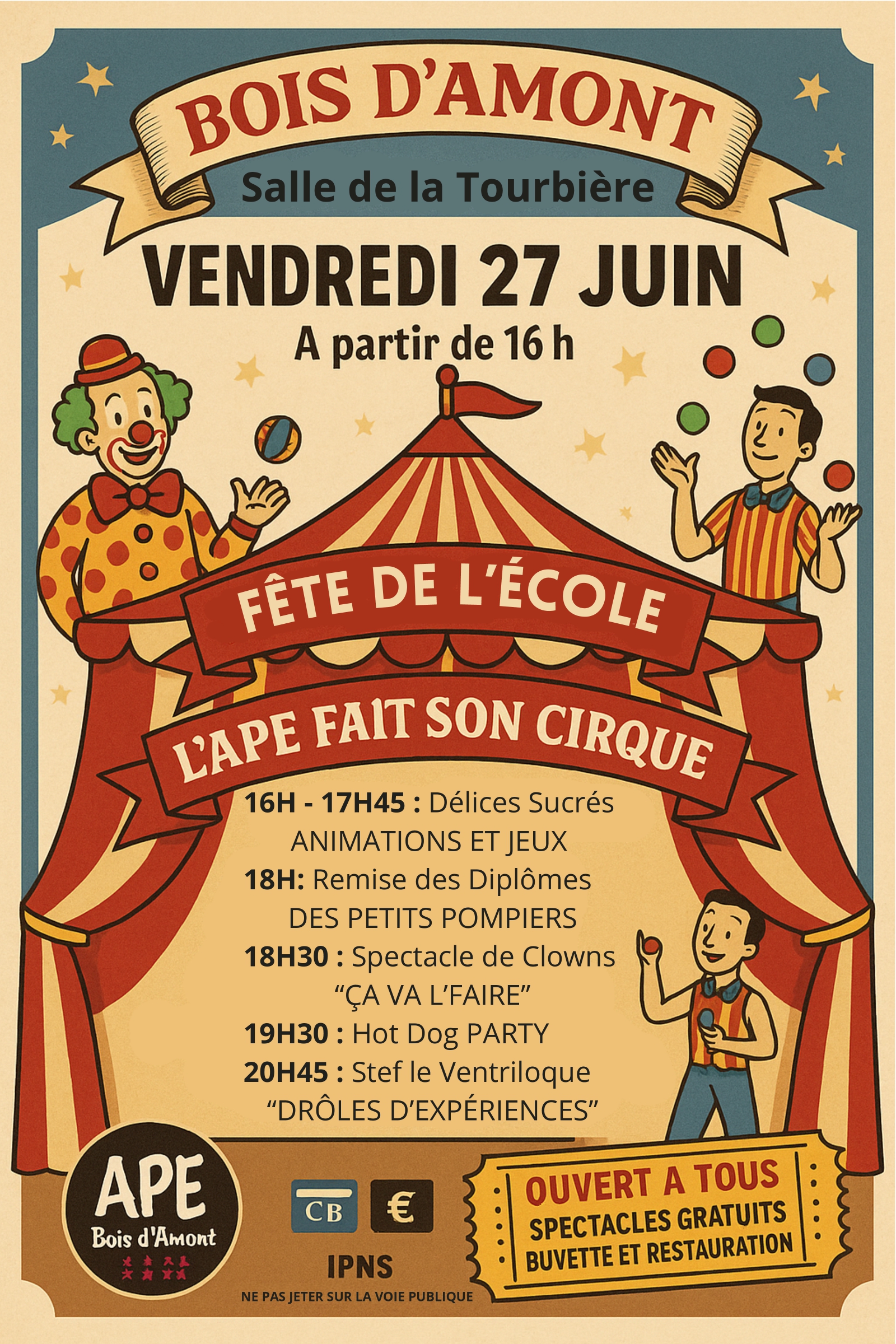 Fête de l'école - L'APE fait son cirque 