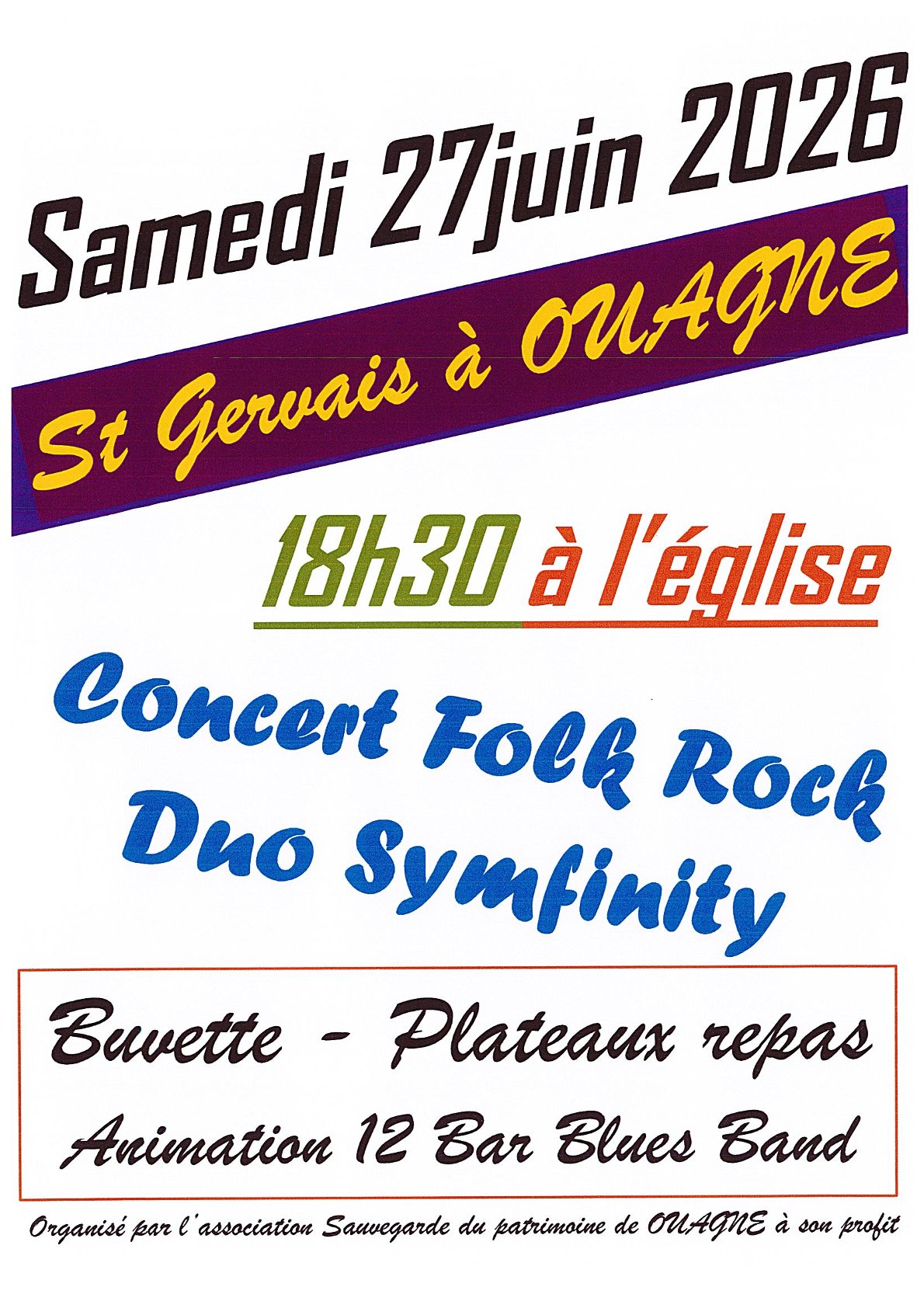 Concert Folk Rock avec Duo Symfinity