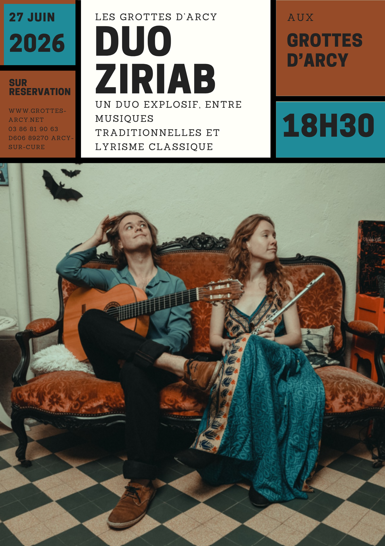 Les concerts des grottes d'Arcy : Duo Ziriab