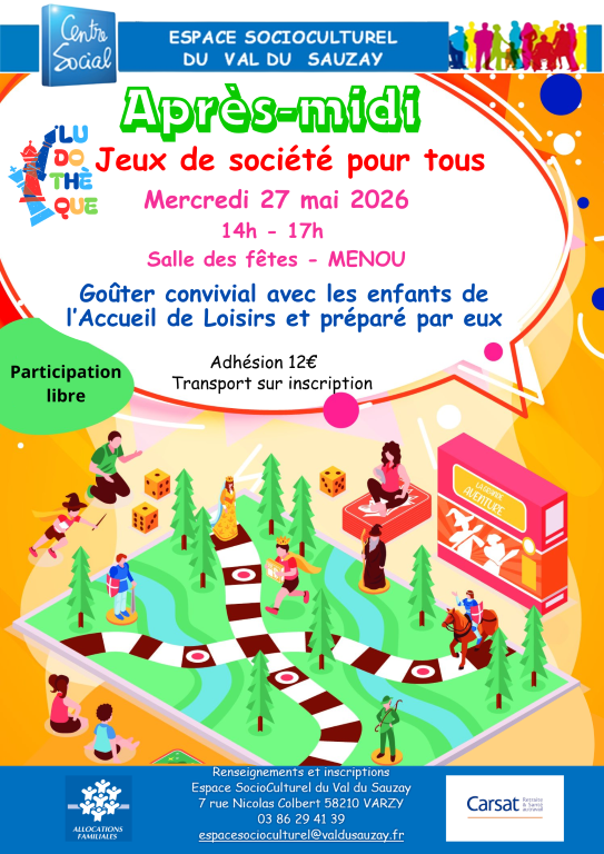 Après-midi jeux de société pour tous à Menou