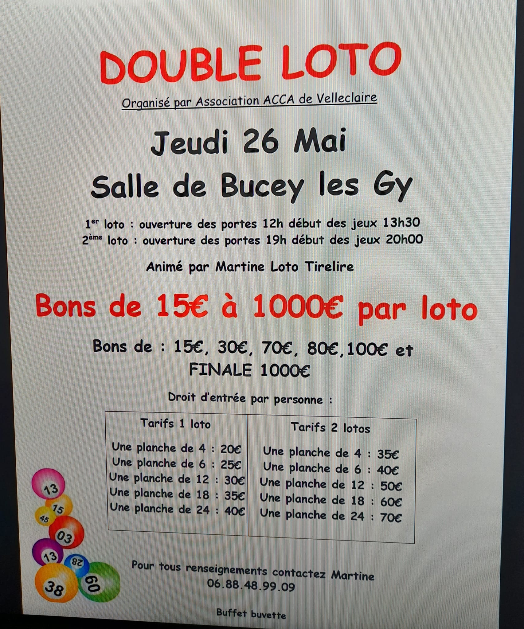 Double loto à Bucey lès Gy