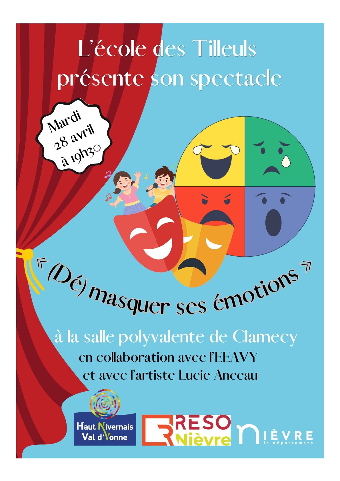 Spectacle "(Dé) masquer ses émotions" - Ecole des Tilleuls — visuel événement
