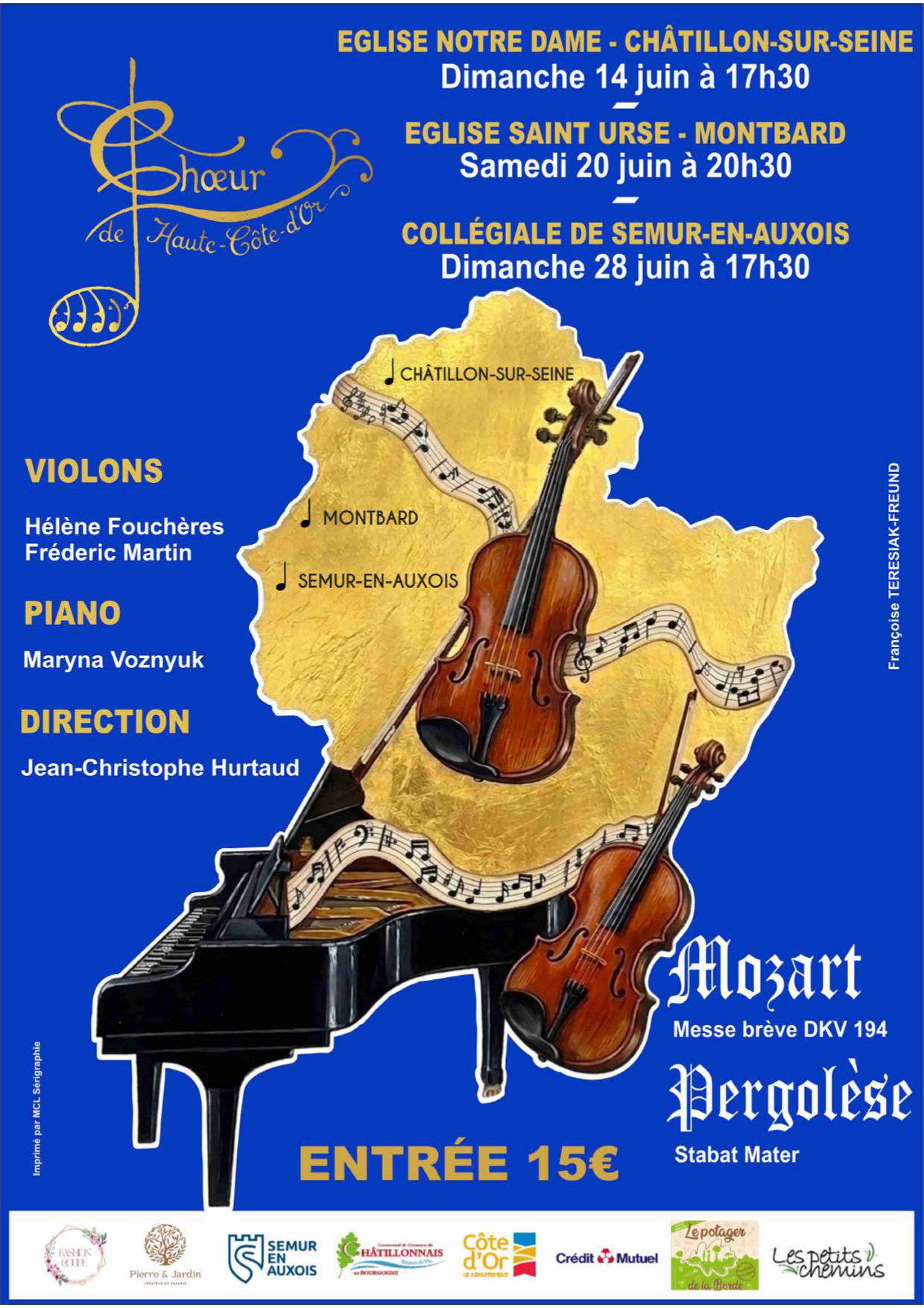Concert Stabat Mater de Pergolèse et Missa Brévis KV 194 de Mozart 