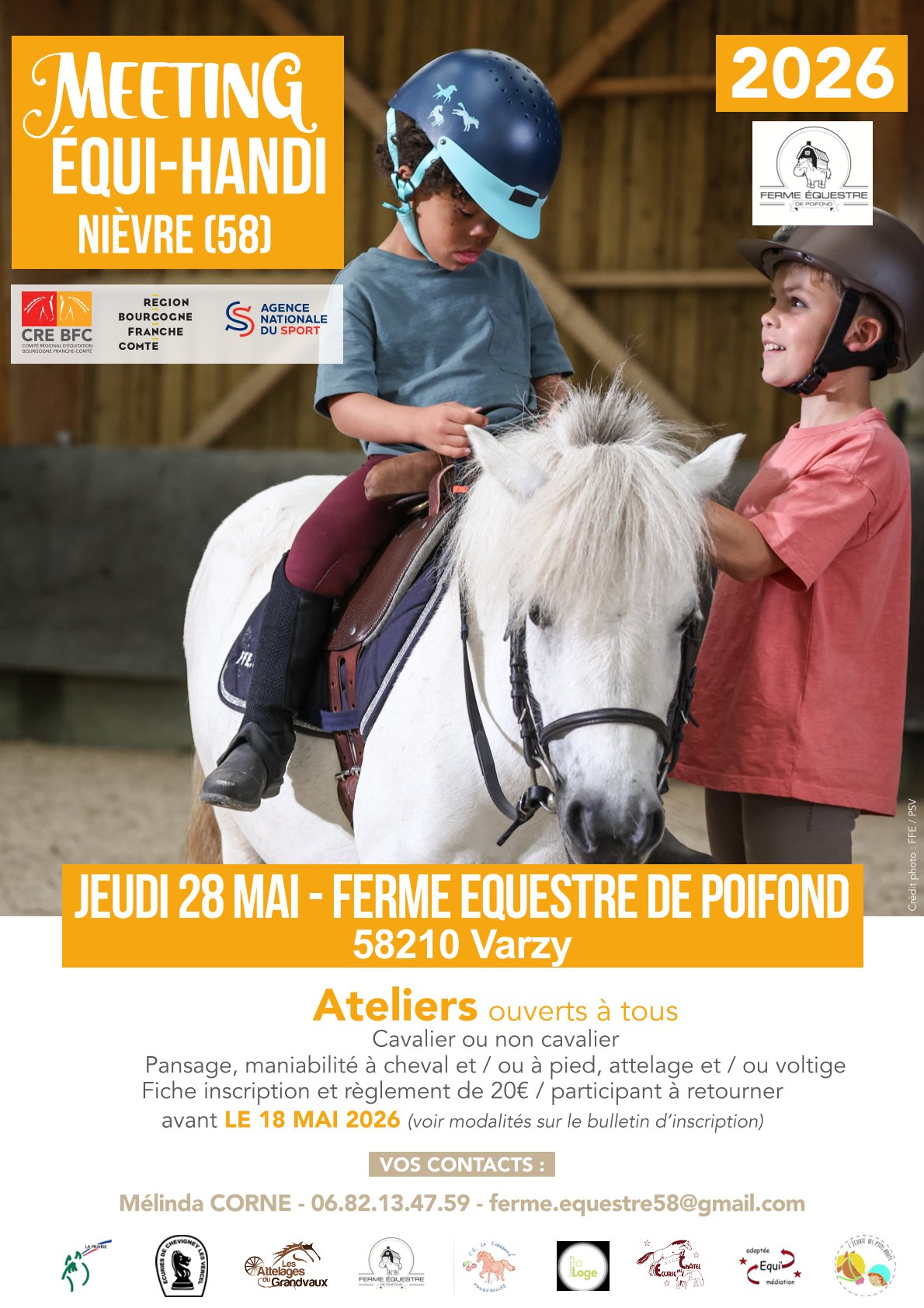 Meeting EQUI-HANDI à la ferme équestre de Poifond — visuel événement