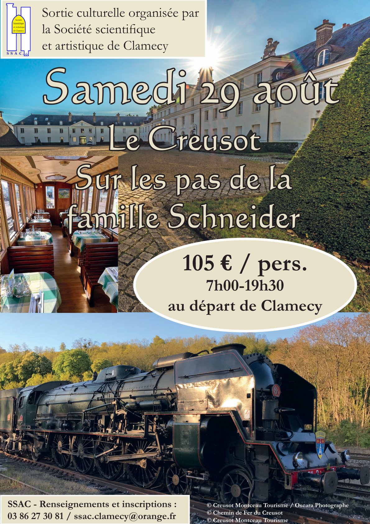 Sortie culturelle par la Société scientifique et artistique de Clamecy : Le Creusot, sur les pas de la famille Schneider — visuel événement
