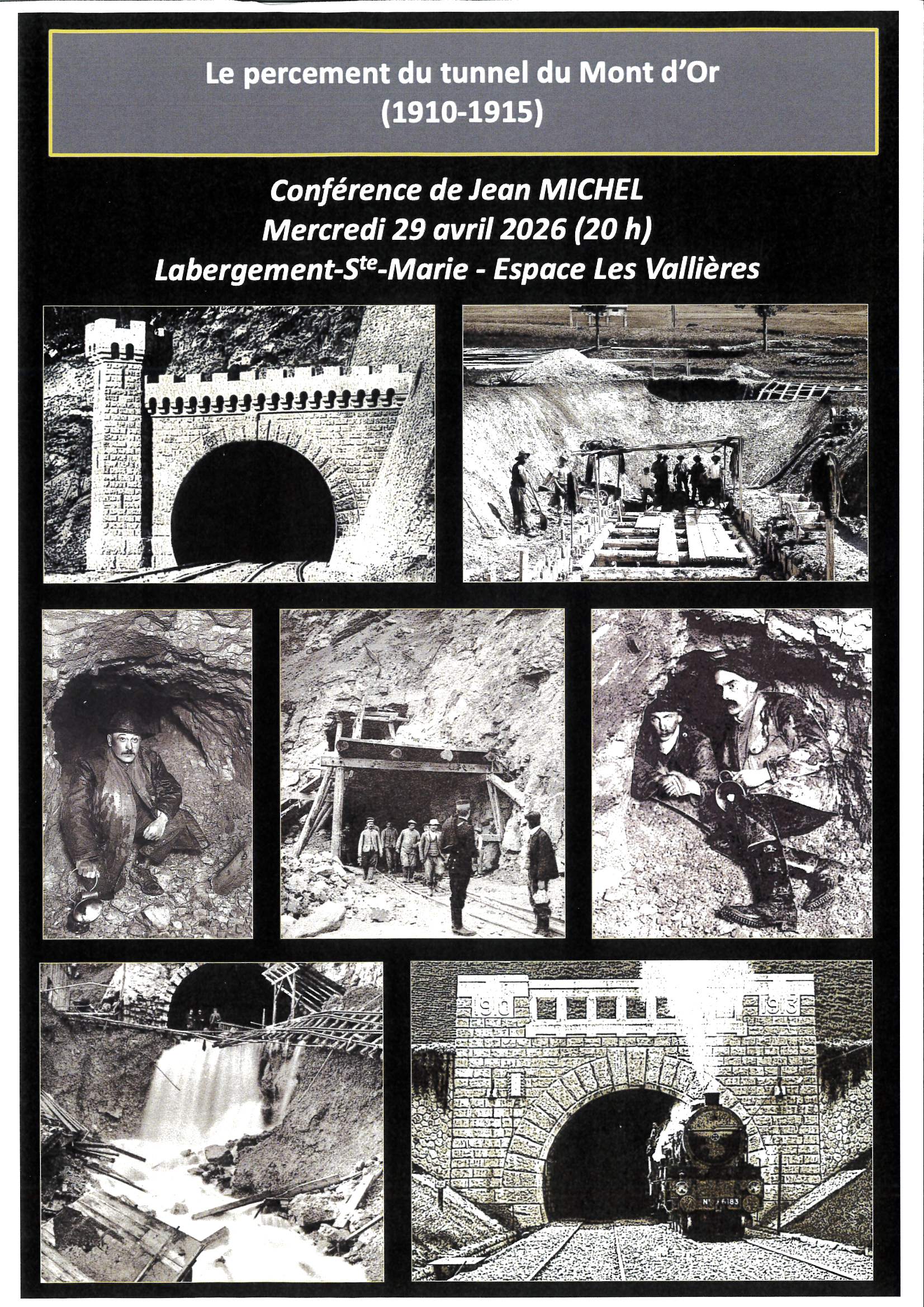 Conférence : le percement du tunnel du Mont d'Or (1910-1915)