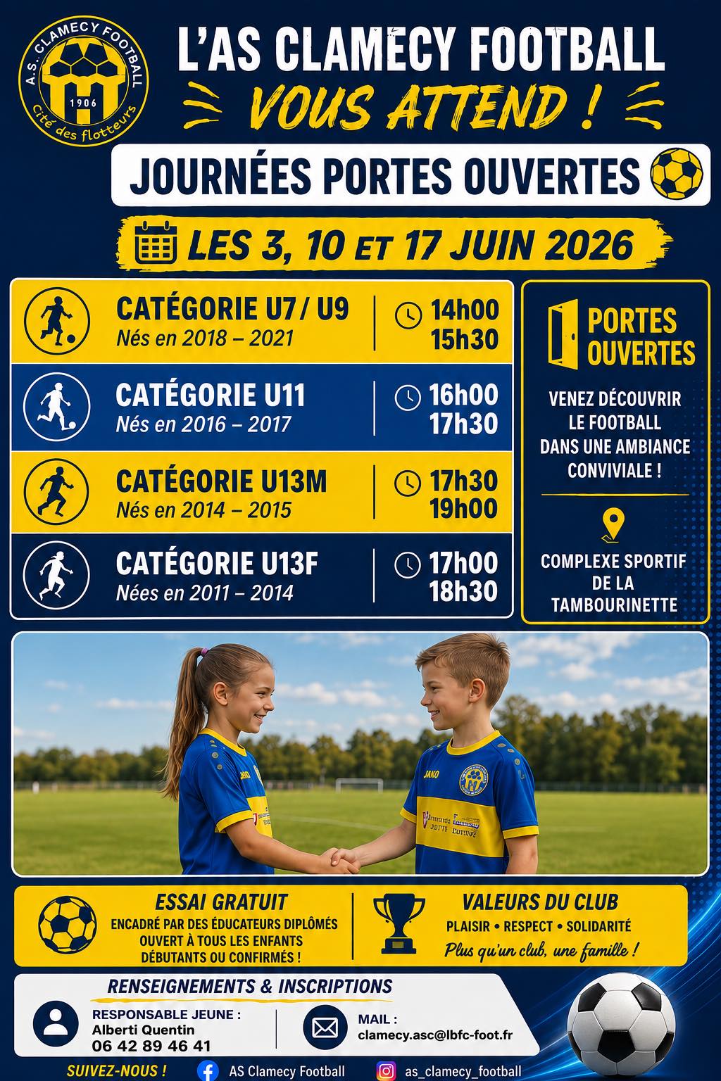 Portes ouvertes de l'A.S. Clamecy Football - Jeunes
