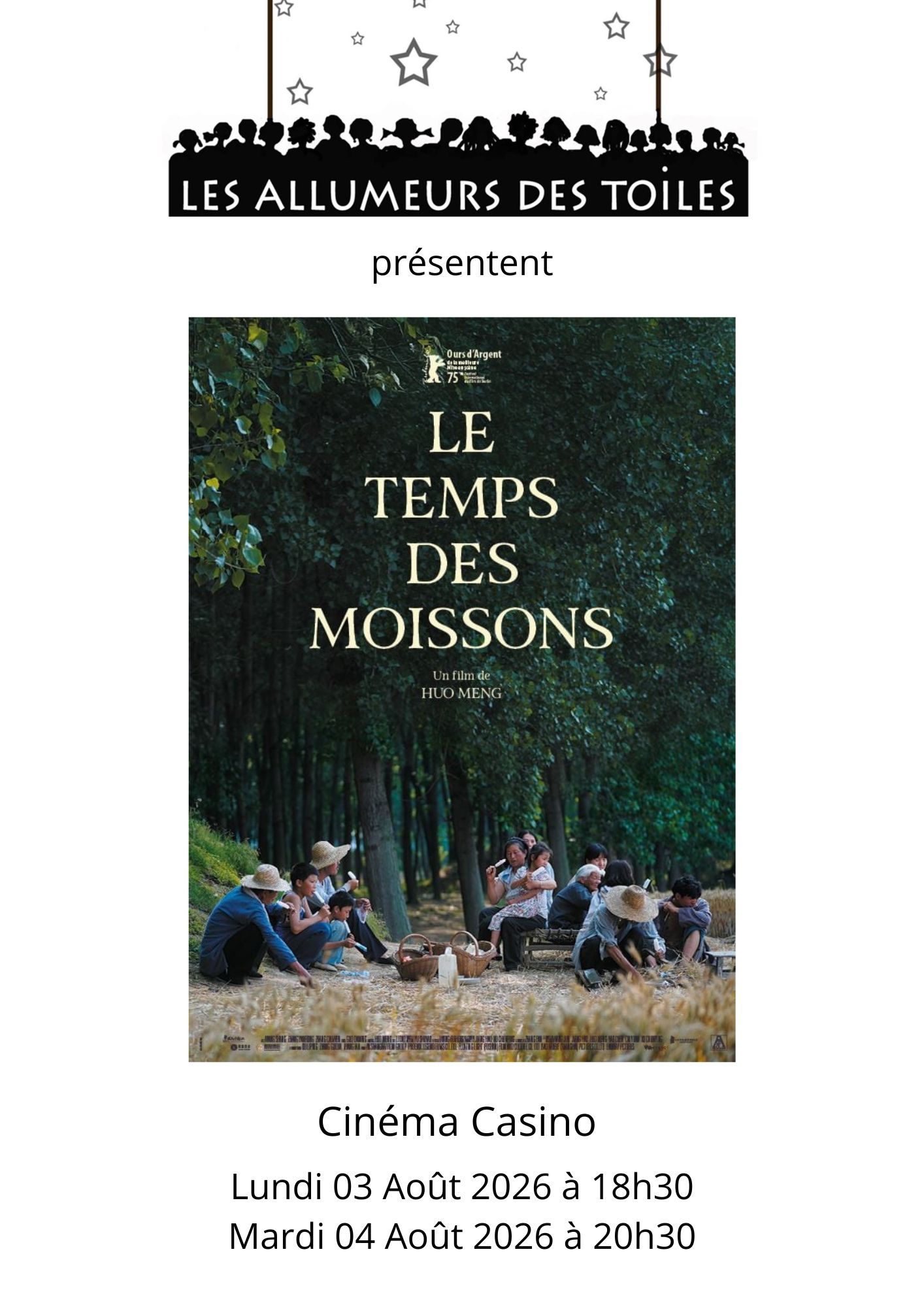 Les Allumeurs des Toiles présentent "Le temps des moissons" - Drame de Huo Meng